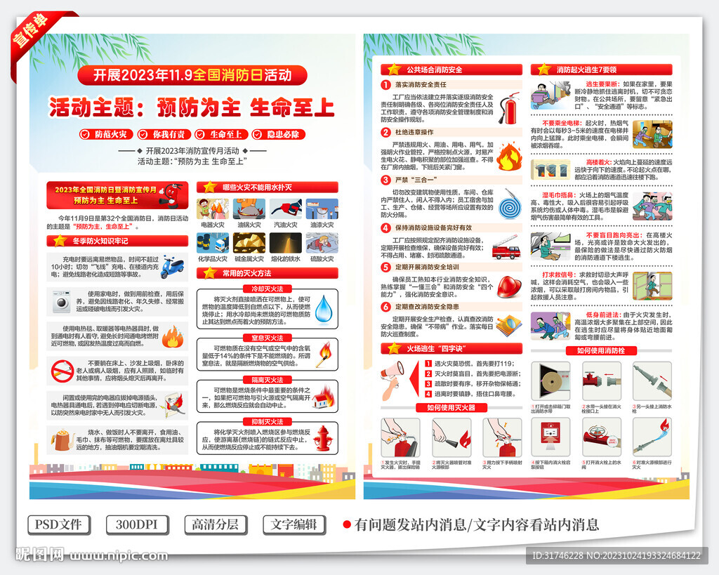 2023年全國消防日宣傳單