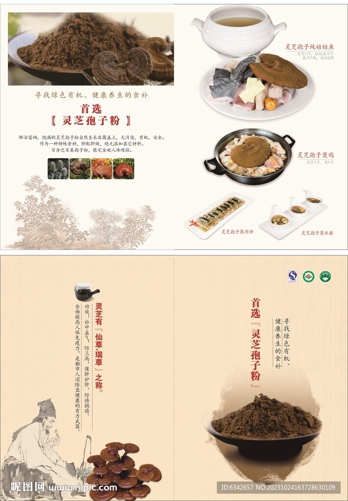 靈芝孢子粉折頁