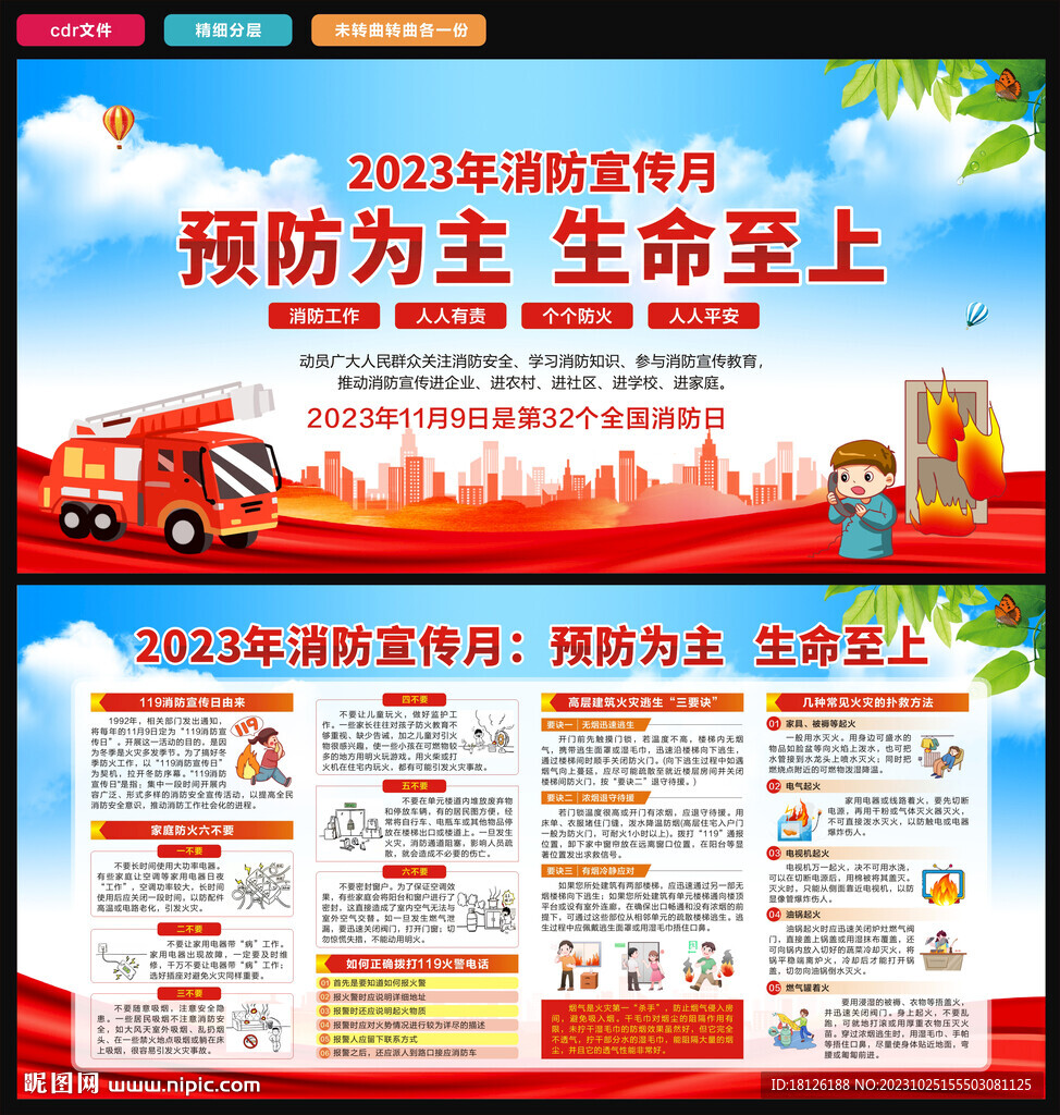 2023年全國消防月展板