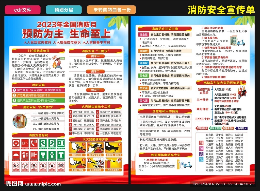 2023年全國消防日宣傳單