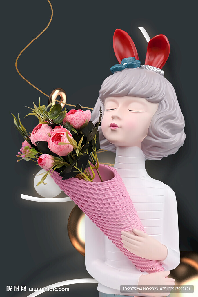 莫蘭迪少女 卡通少女 美少女 