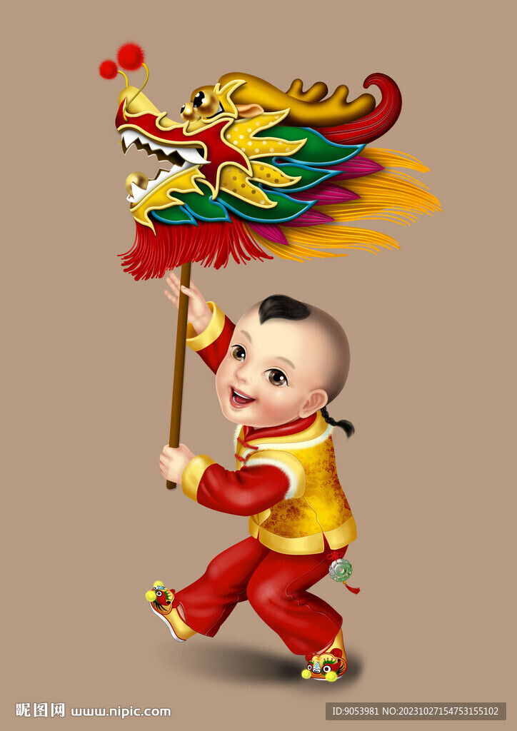 童子舞龍