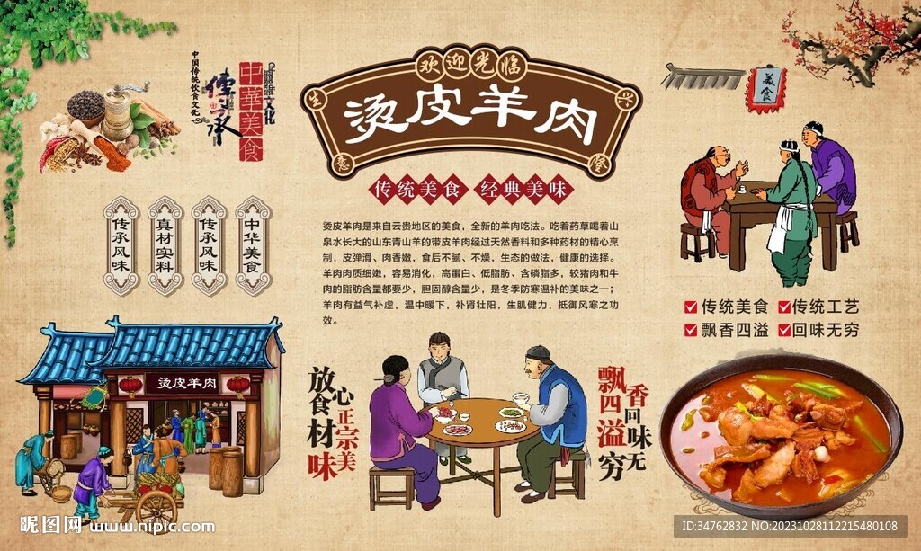 燙皮羊肉 