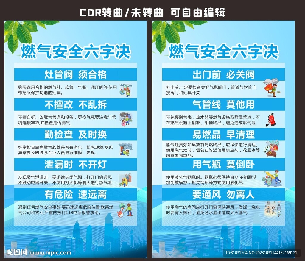 燃氣安全六字決
