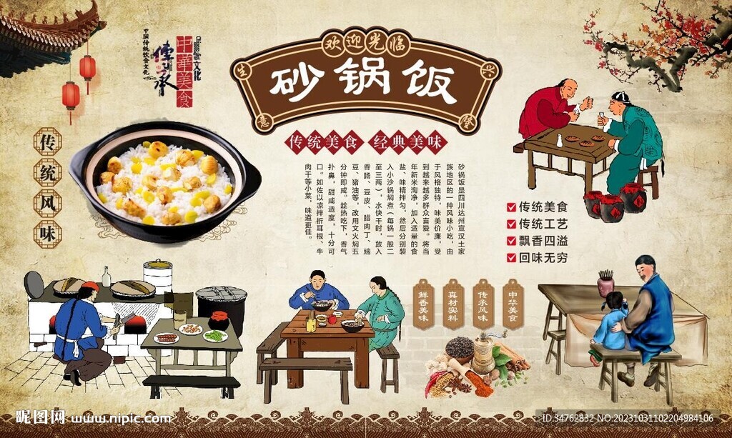砂鍋飯背景