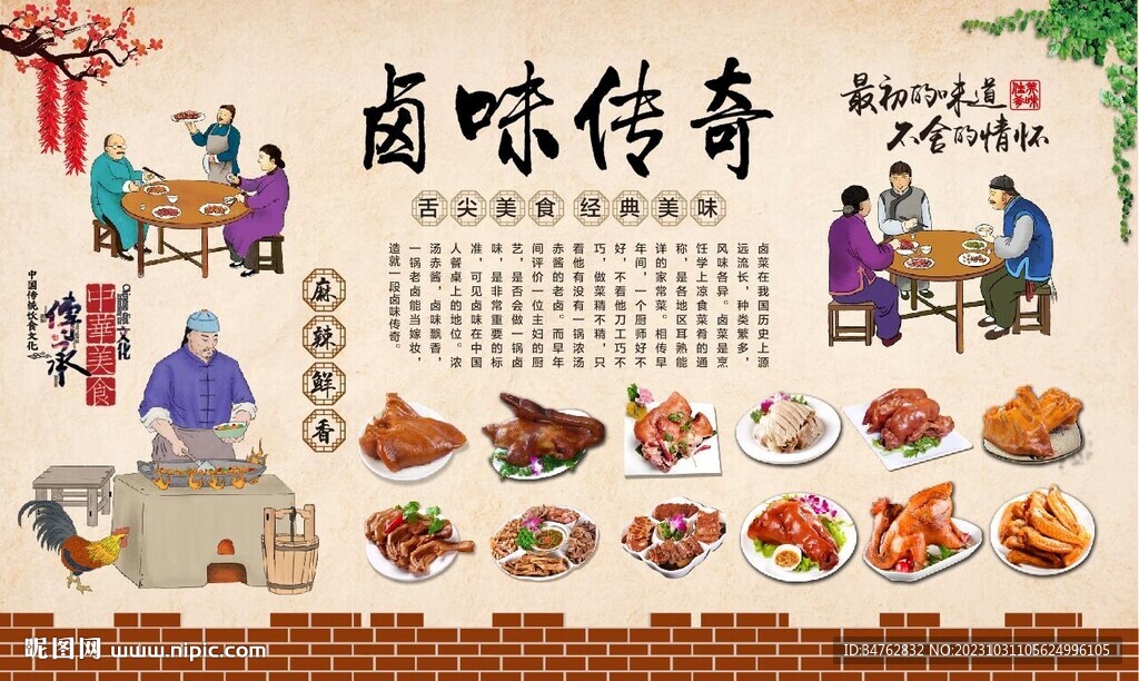 鹵味鹵菜背景