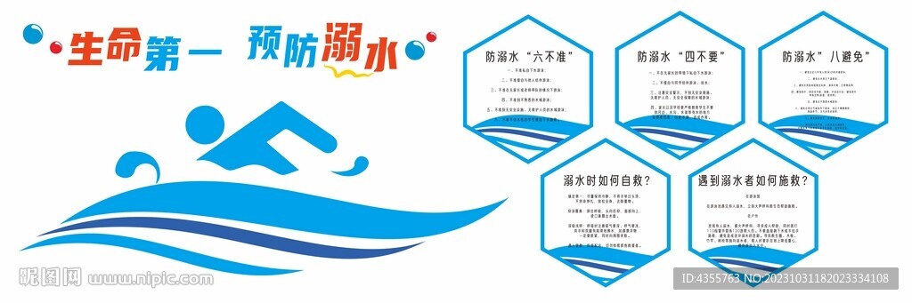 預防溺水文化墻展板