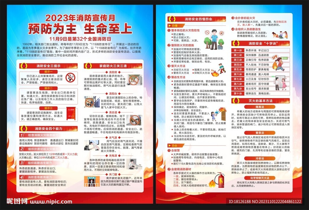2023年消防宣傳月宣傳單