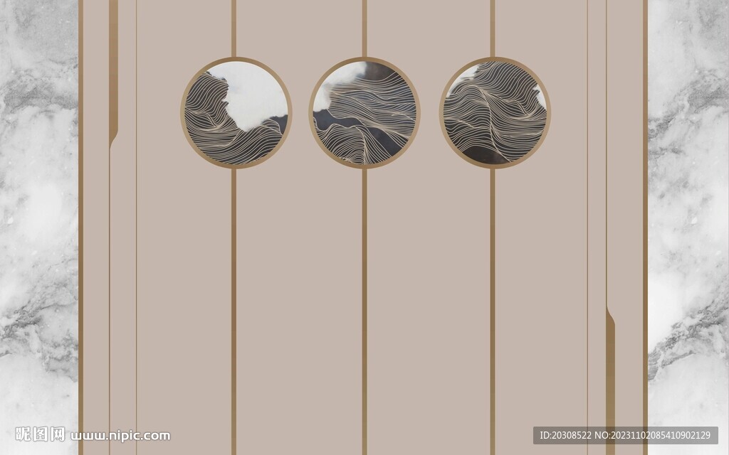 輕奢線條格柵背景墻
