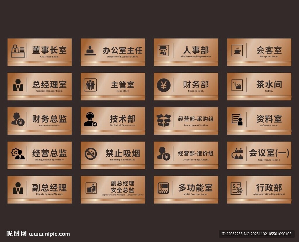 辦公室門牌