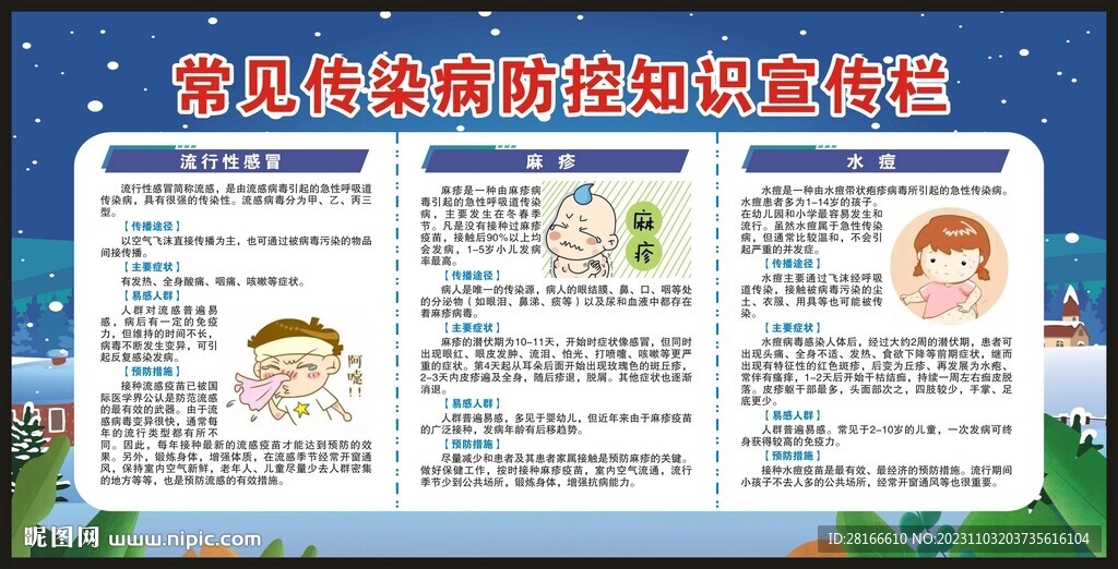 傳染病預防知識宣傳欄