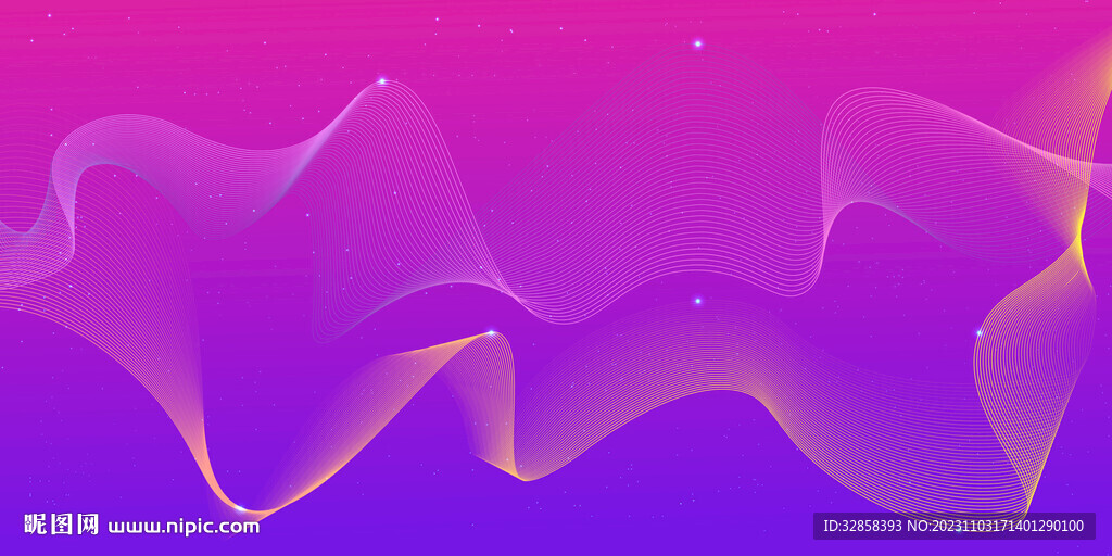 紫色漸變抽象科技線條背景