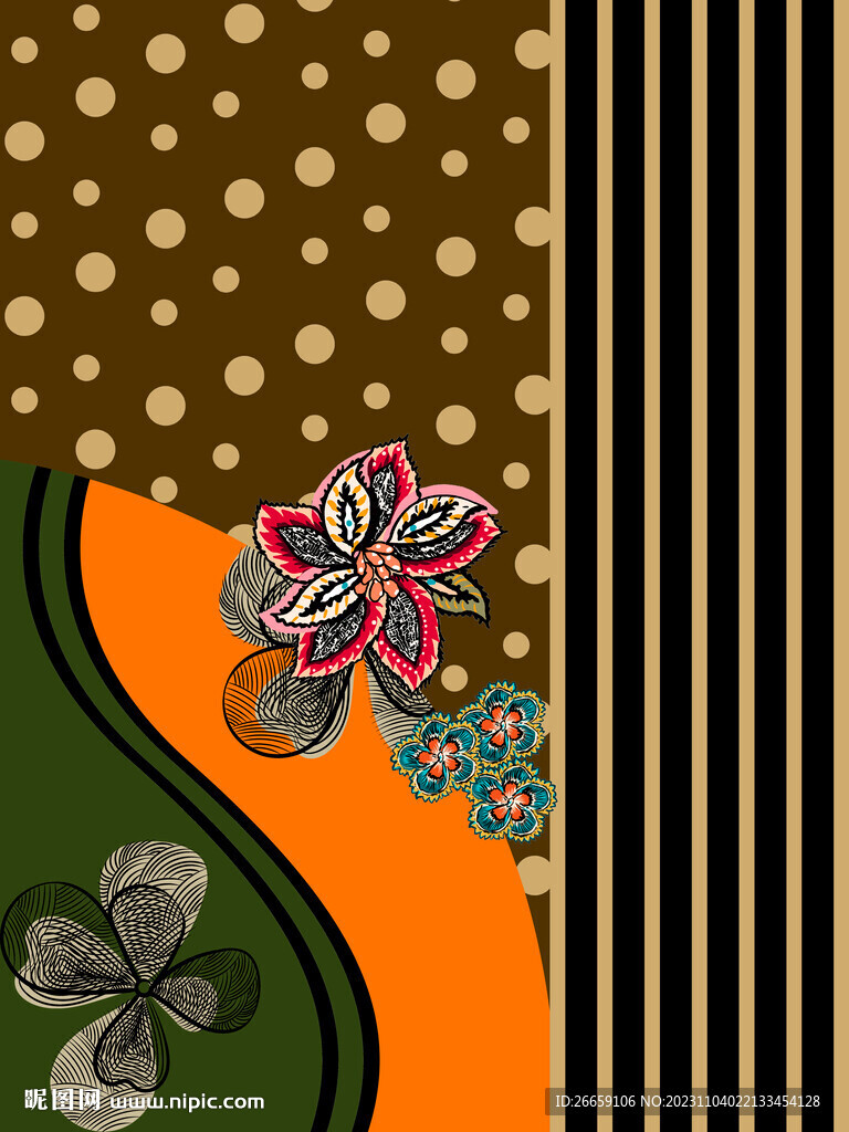 上衣定位數碼印花花型圖案