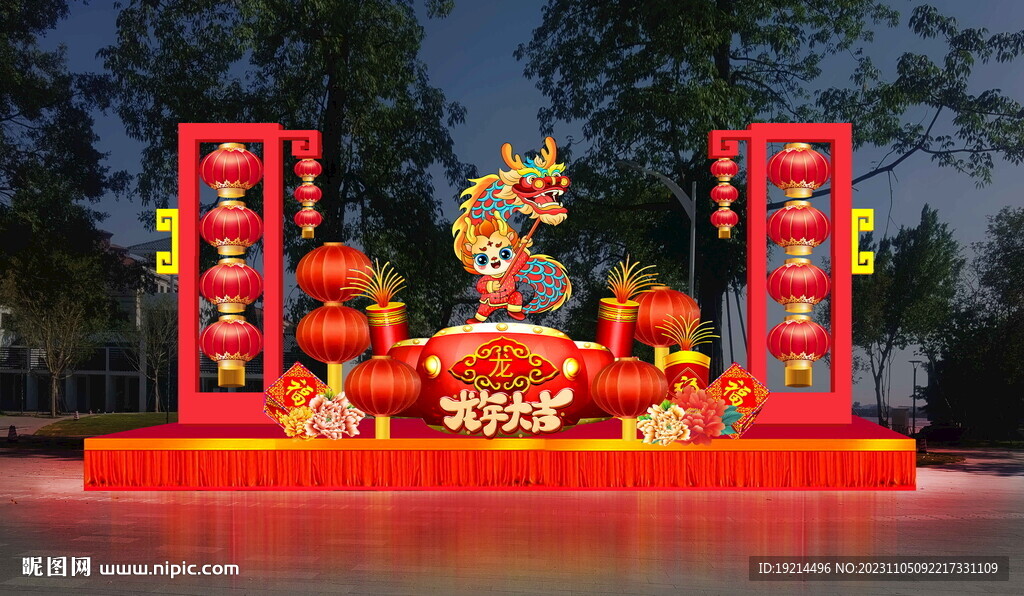 2024年創(chuàng)意彩燈 春節(jié)素材