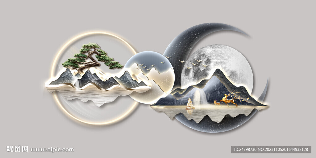 山水掛畫