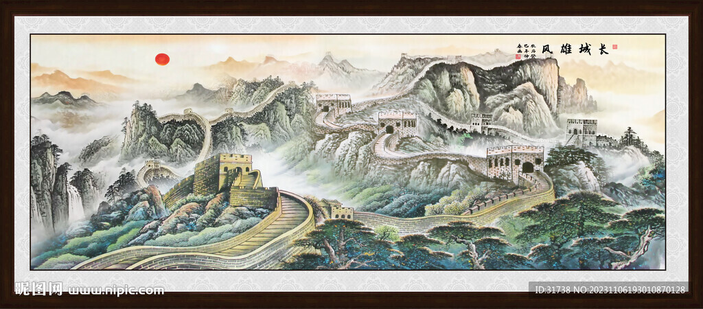 辦公室長(zhǎng)城裝飾畫(huà)