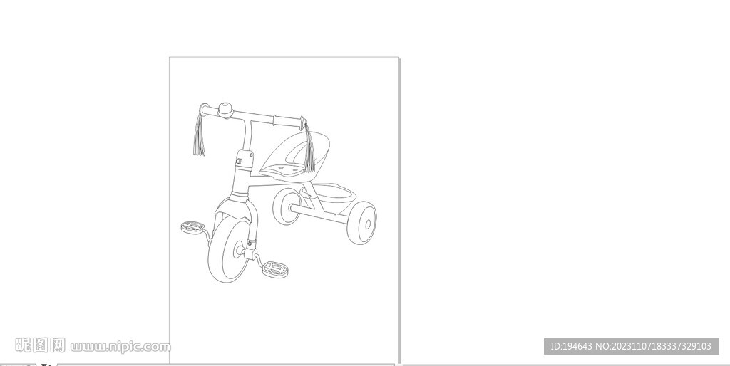 扭扭車線稿