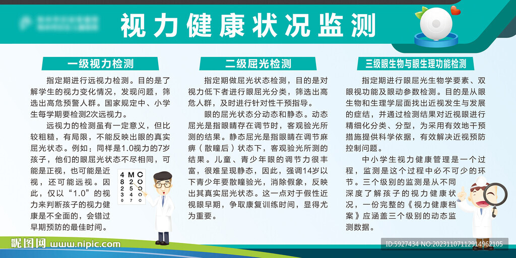 視力健康狀況監(jiān)測(cè).