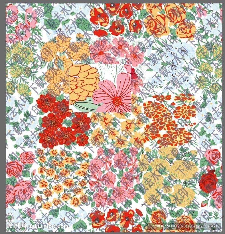 碎花拼接