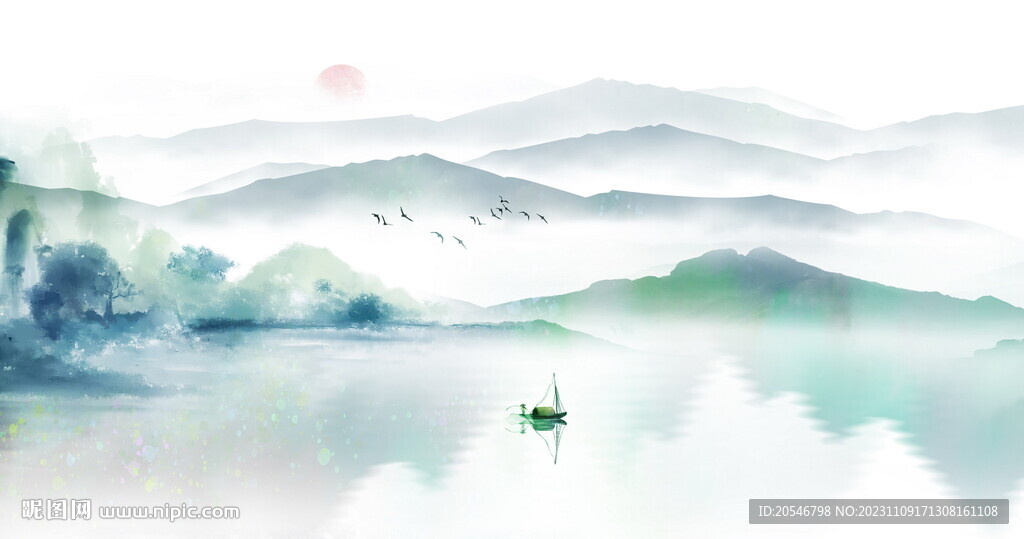 水墨山水畫(huà)