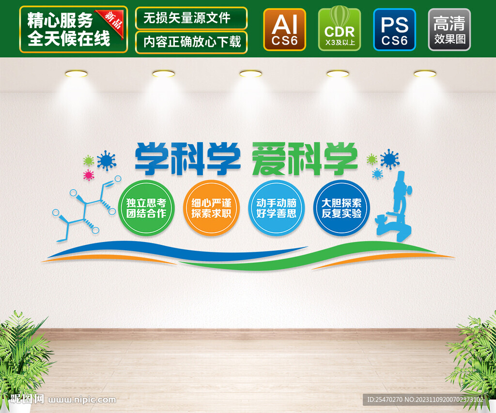 科學實驗文化墻