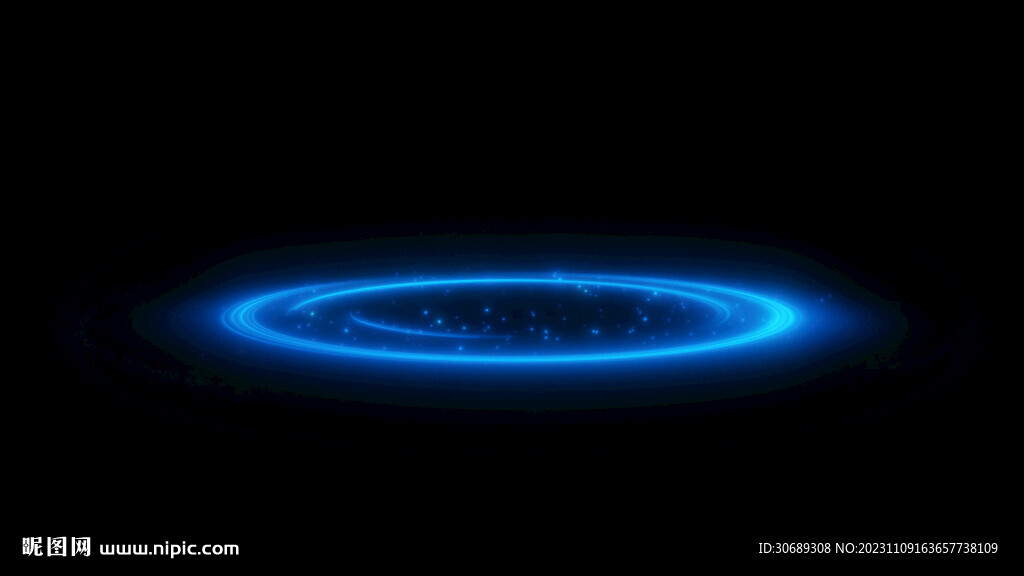 未来科技蓝色粒子通用光圈光环