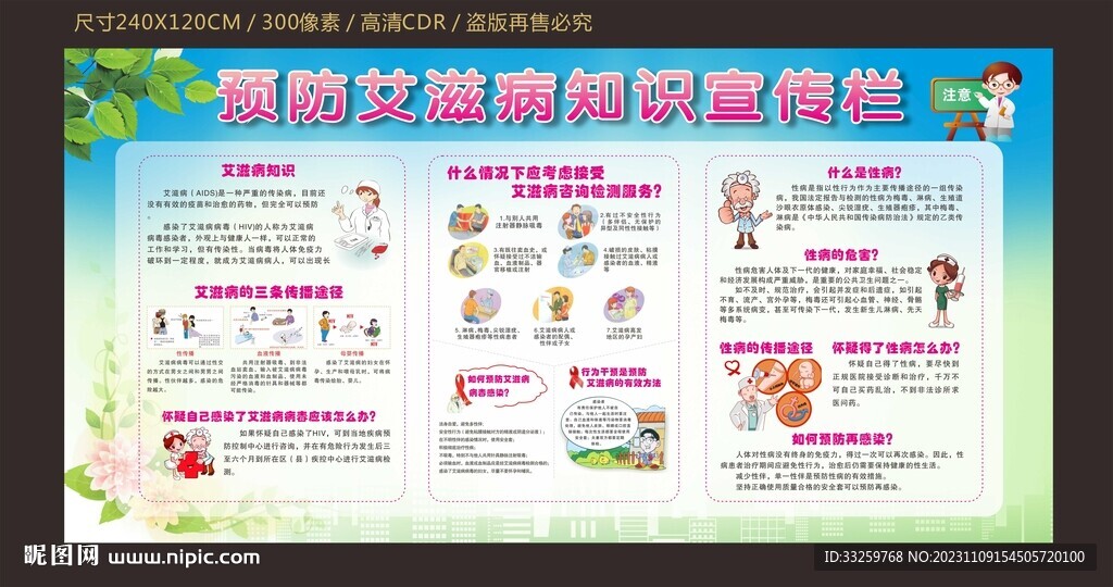 預防艾滋病宣傳欄