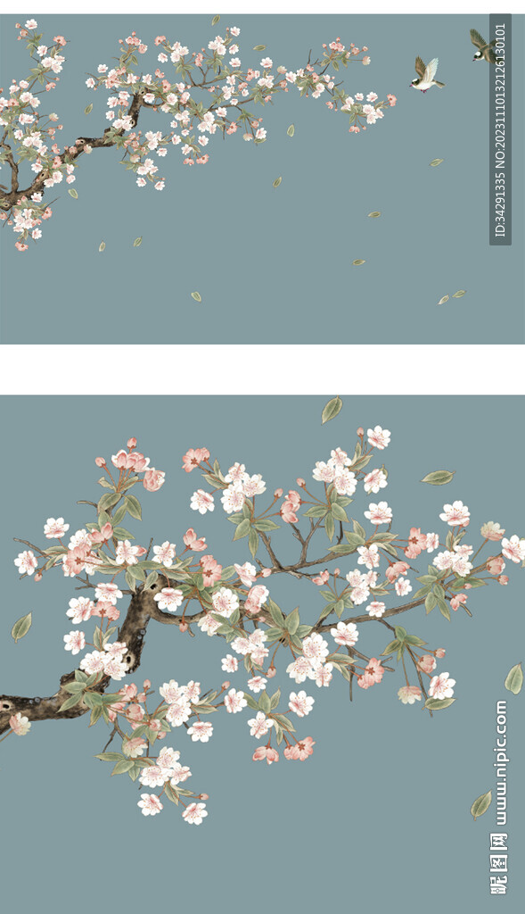 仿手繪高清花鳥