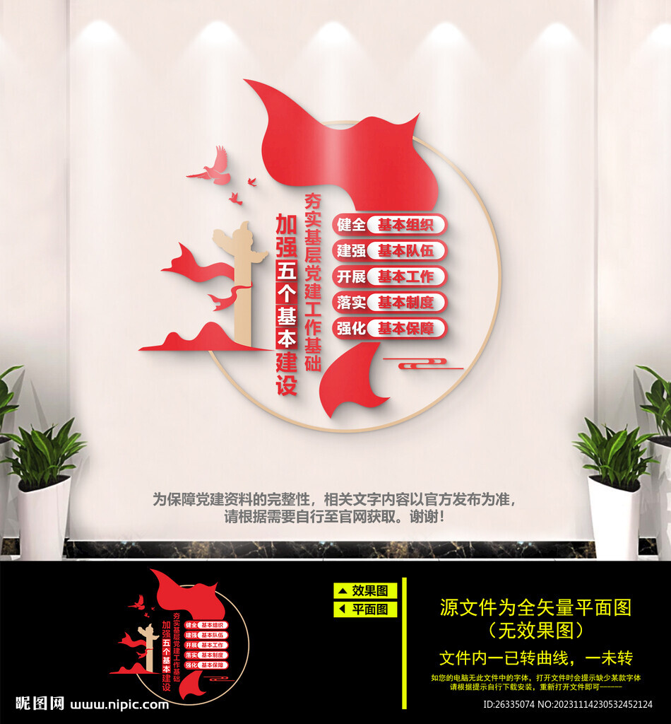 黨支部五個基本建設(shè)文化墻