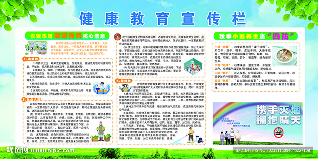 農(nóng)貿(mào)市場健康教育宣傳欄