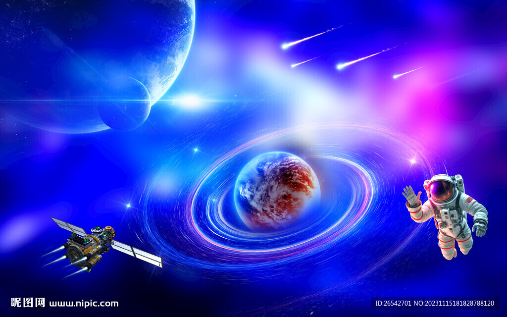 星空宇宙航天員吊頂圖