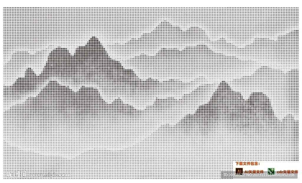 圓點山水激光鏤空圖