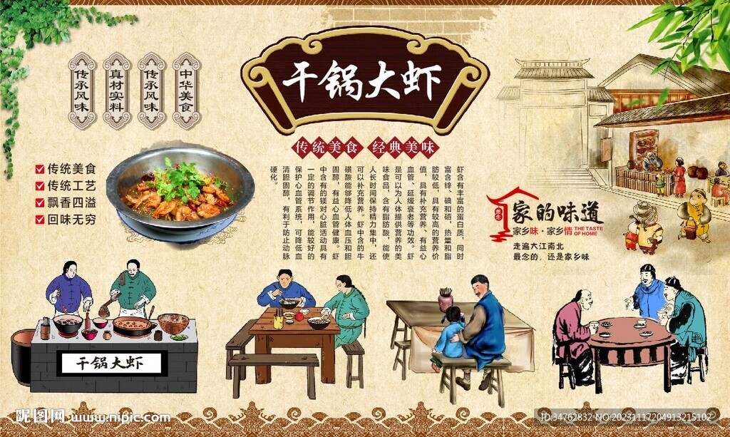干鍋蝦背景
