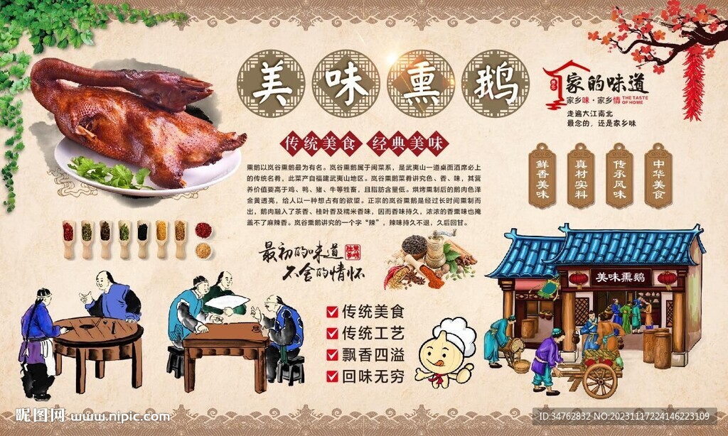 美味熏鵝背景