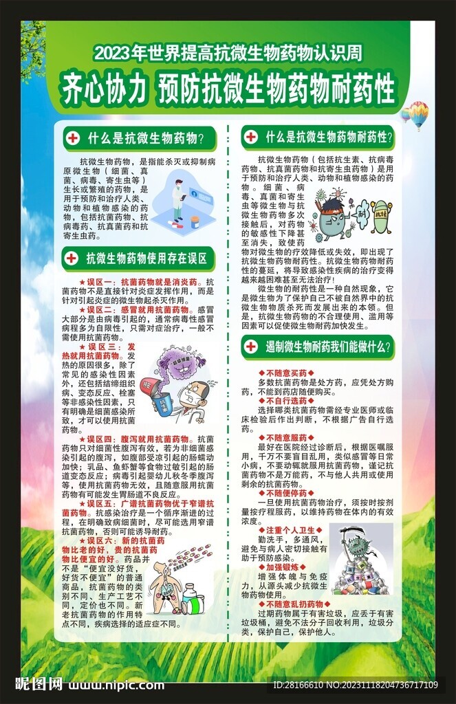 世界提高抗微生物藥物認(rèn)識(shí)周海報(bào)