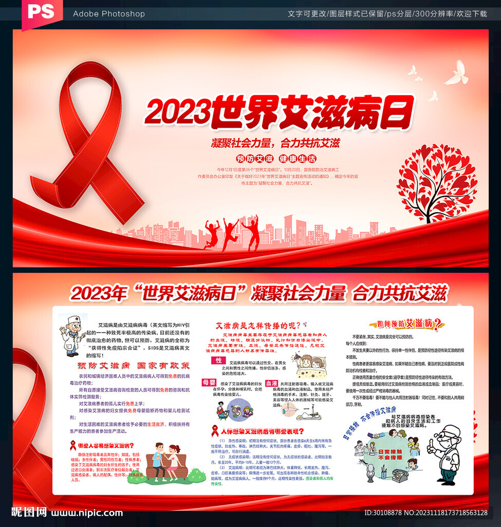 2023艾滋病日展板