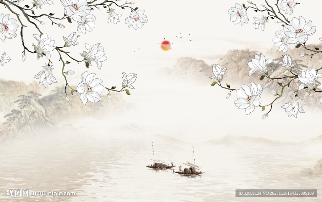 玉蘭花鳥