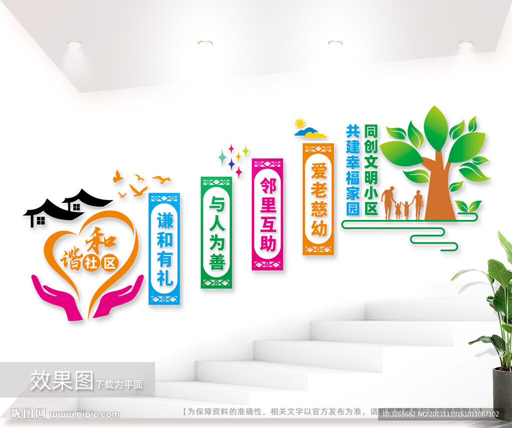 和諧小區(qū)樓道文化圖片