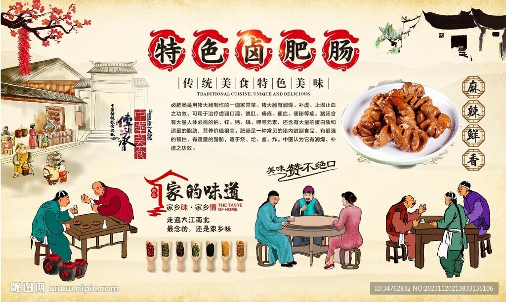 鹵肥腸背景