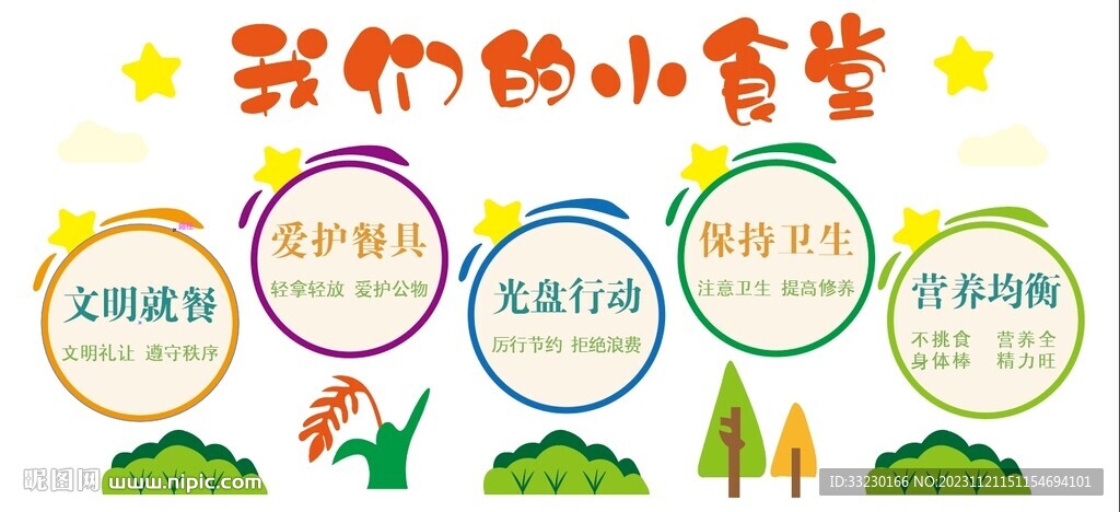幼兒園食堂文化墻