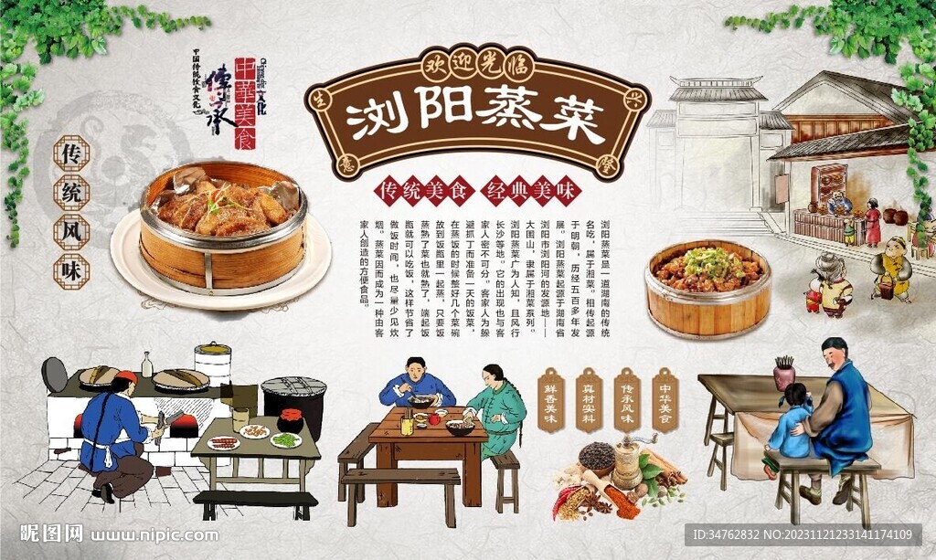 瀏陽(yáng)蒸菜背景 