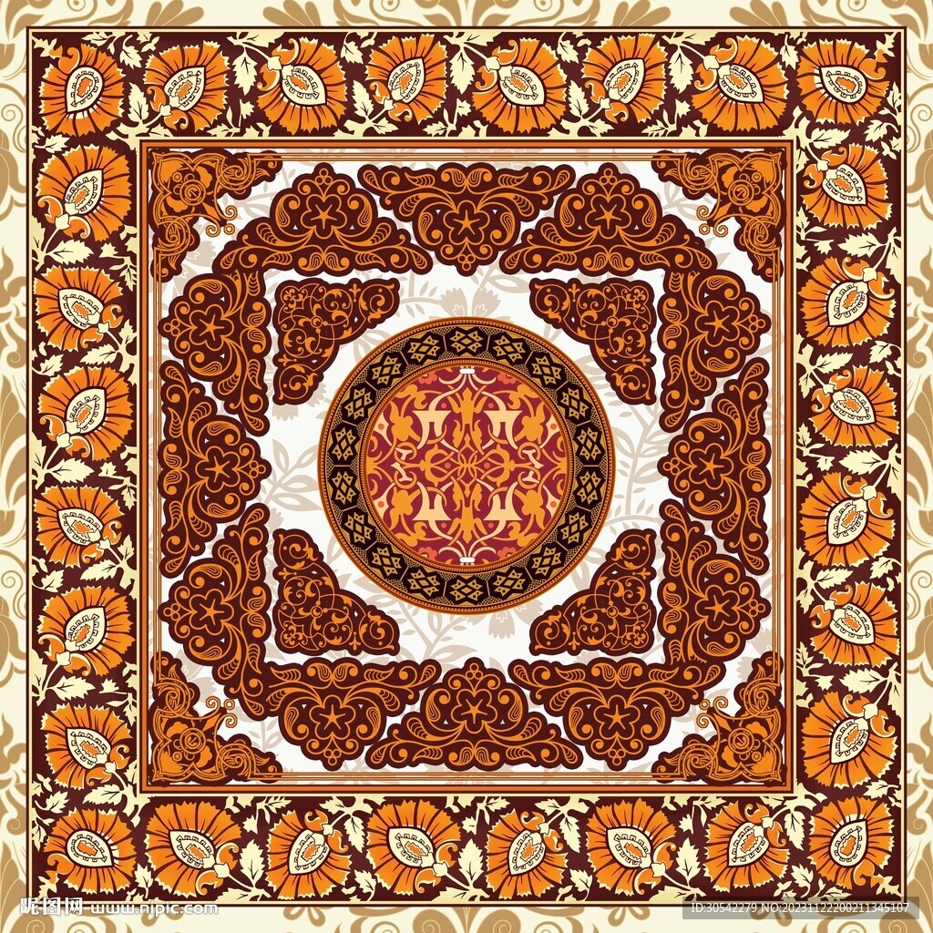 南欧特色希腊特色花纹地毯