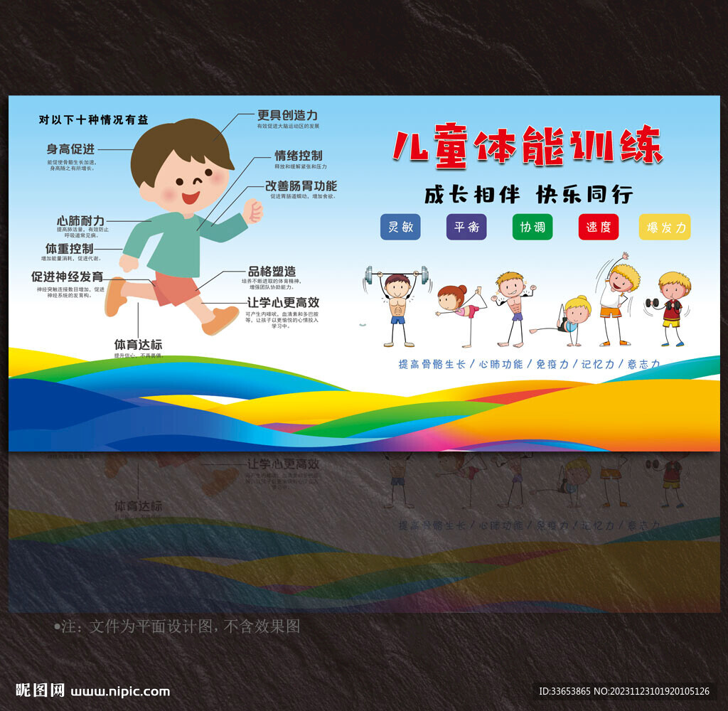 體能訓練展板