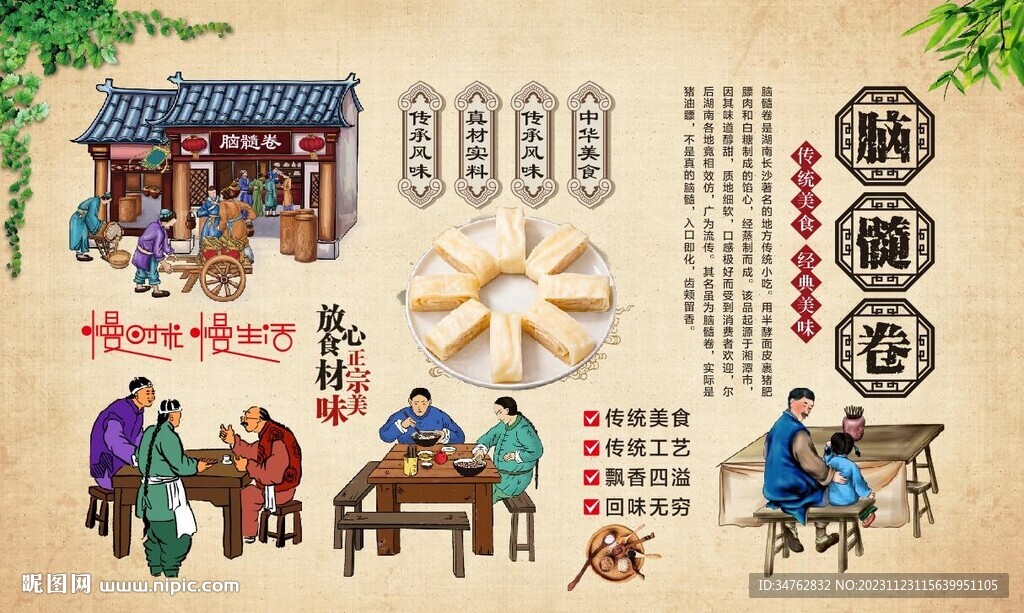 腦髓卷背景墻