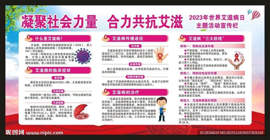世界艾滋病日宣傳欄
