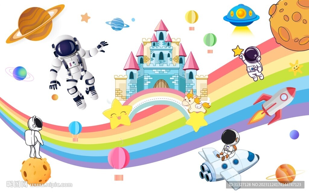 卡通星空宇航員圖片
