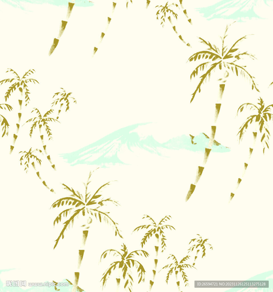 水墨椰子树