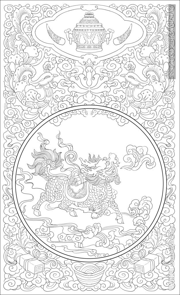 白描麒麟