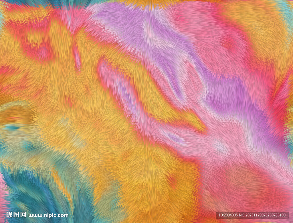 彩色毛发纹理