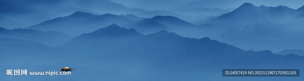 新中式意境山水風(fēng)景畫
